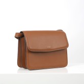 BELLA SCHULTERTASCHE KALBSLEDER COGNAC
