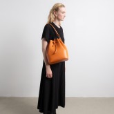 ALESSA Drawstring Bag in Orange