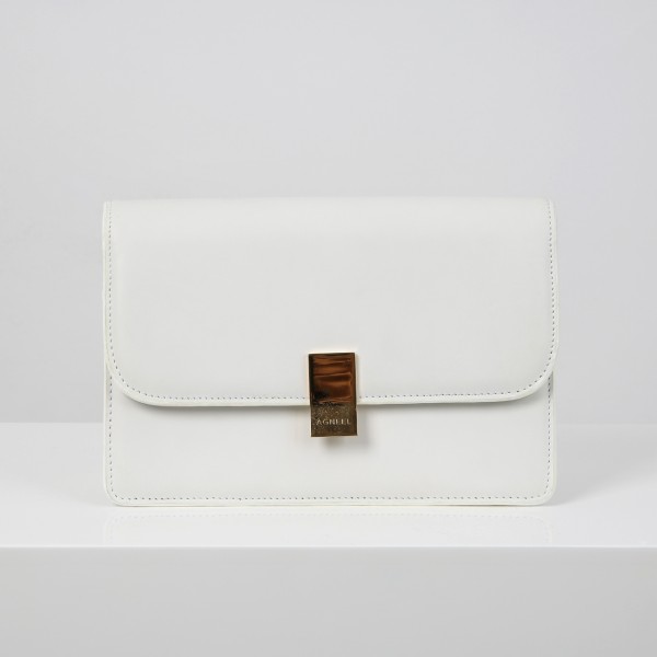 DENA SCHULTERTASCHE KALBSLEDER WEISS