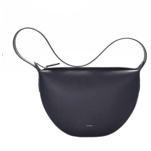 MONA HALBMOND TASCHE KALBSLEDER DUNKELBLAU