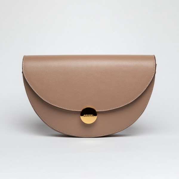 NORA SCHULTERTASCHE GLATTLEDER CAPPUCCINO