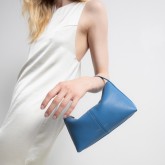 RAYA Pouch in Grained Cobalt Blue