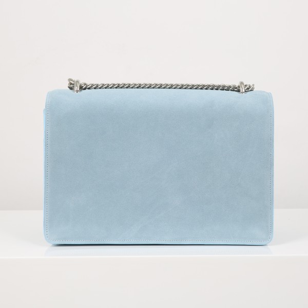 SOPHIE SCHULTERTASCHE VELOURSLEDER SKYBLUE
