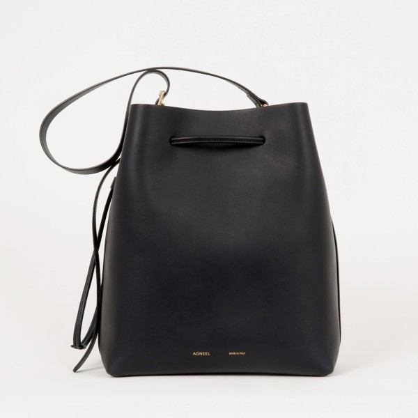 SUKI BUCKET BAG KALBSLEDER SCHWARZ