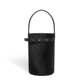 ZOE Cylinder Bag Ponyhair in Black