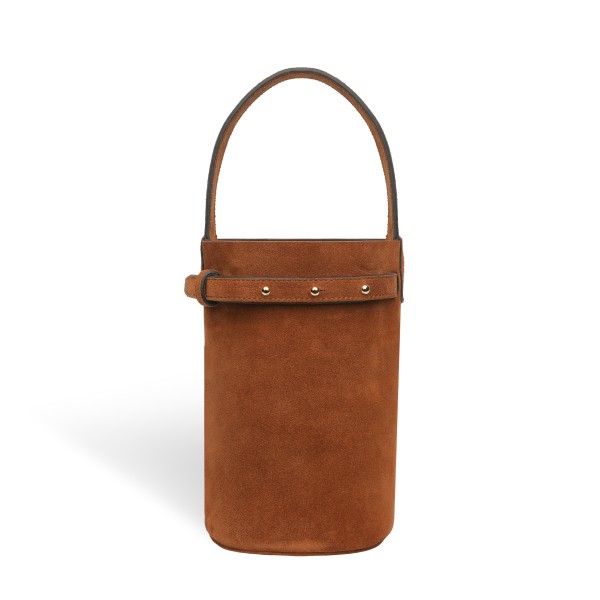ZOE KLEINE ZYLINDERTASCHE VELOURSLEDER CAMEL